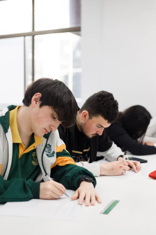 Student sitting an HSC mock exam under exam conditions